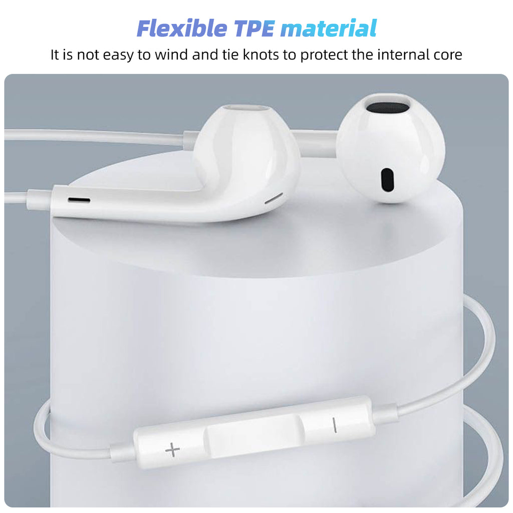 Type C Wired Earphones Handfree In-Ear With Mic Supported Universal Compatibly