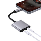 Mcdodo 2 in 1 iPhone Dual Port Splitter Lightning To 3.5mm