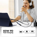 Joyroom SY-C02 2-in-1 USB-C to 3.5mm Gaming Adapter