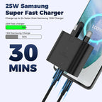 Samsung 25W UK Plug Super Fast Charger 3 Pin USB Type C