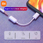 Original Xiaomi Mi Type C To 3.5mm Aux Audio Adapter Earphone Jack Converter