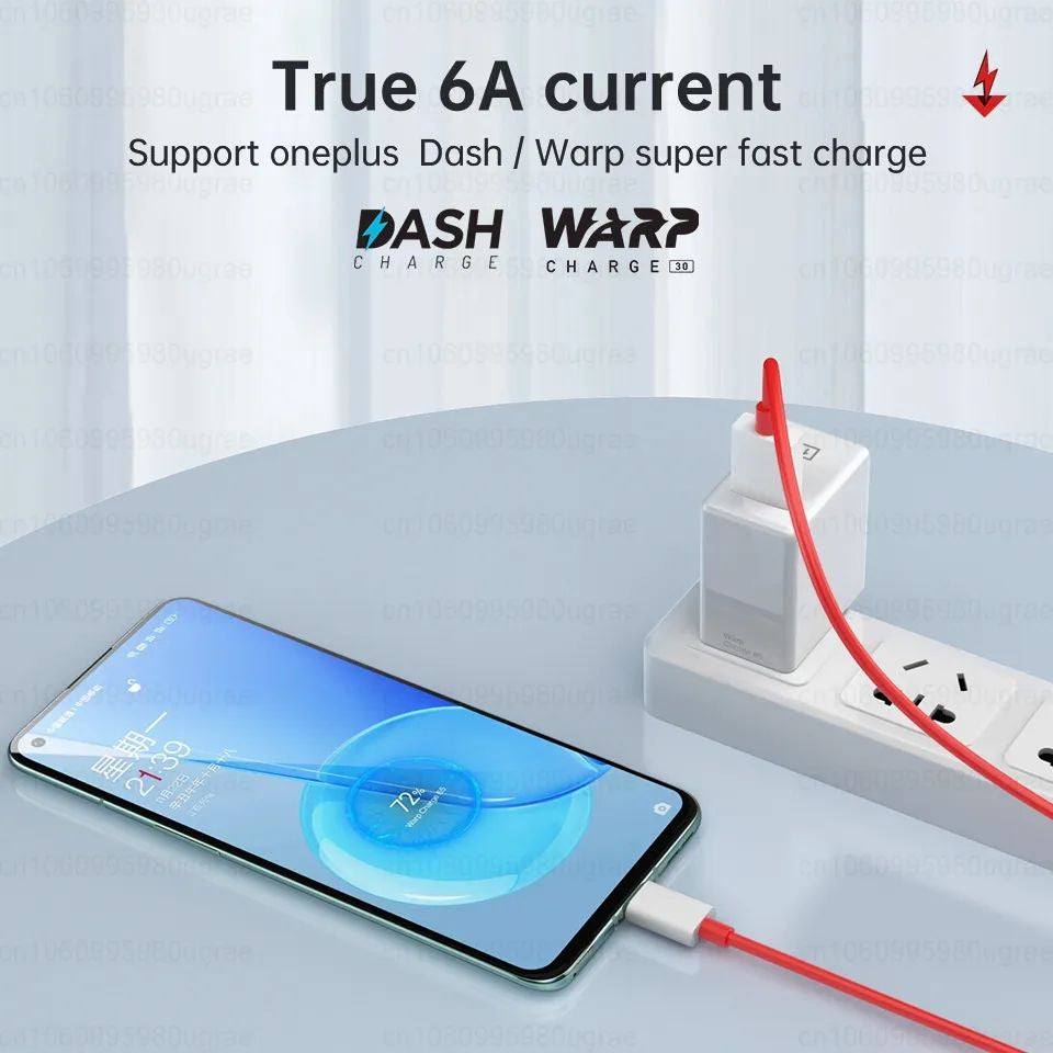Official OnePlus SuperVOOC 80W 6.5A Fast Charge Cable