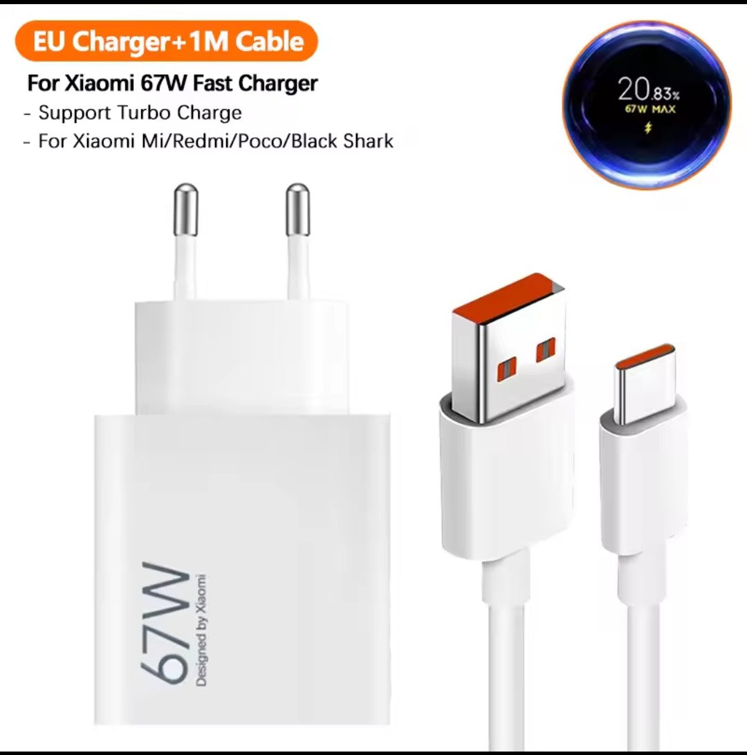 100% Original Xiaomi 67W Fast Charger