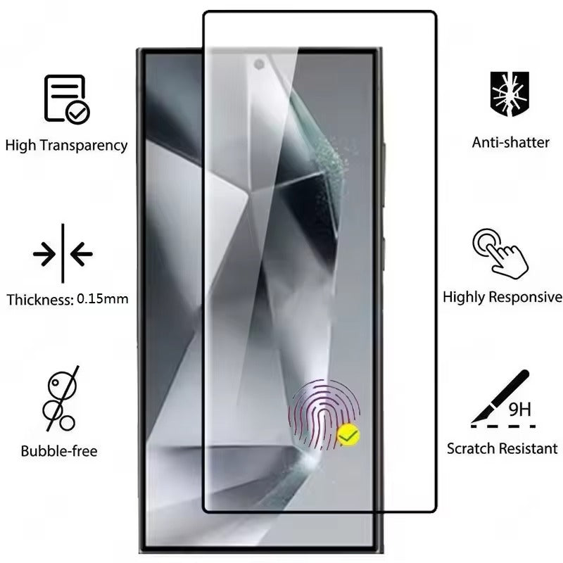 Samsung Galaxy S25 S24 Ultra HD Glass Full Cover 9H HD Tempered Glass Screen Protector