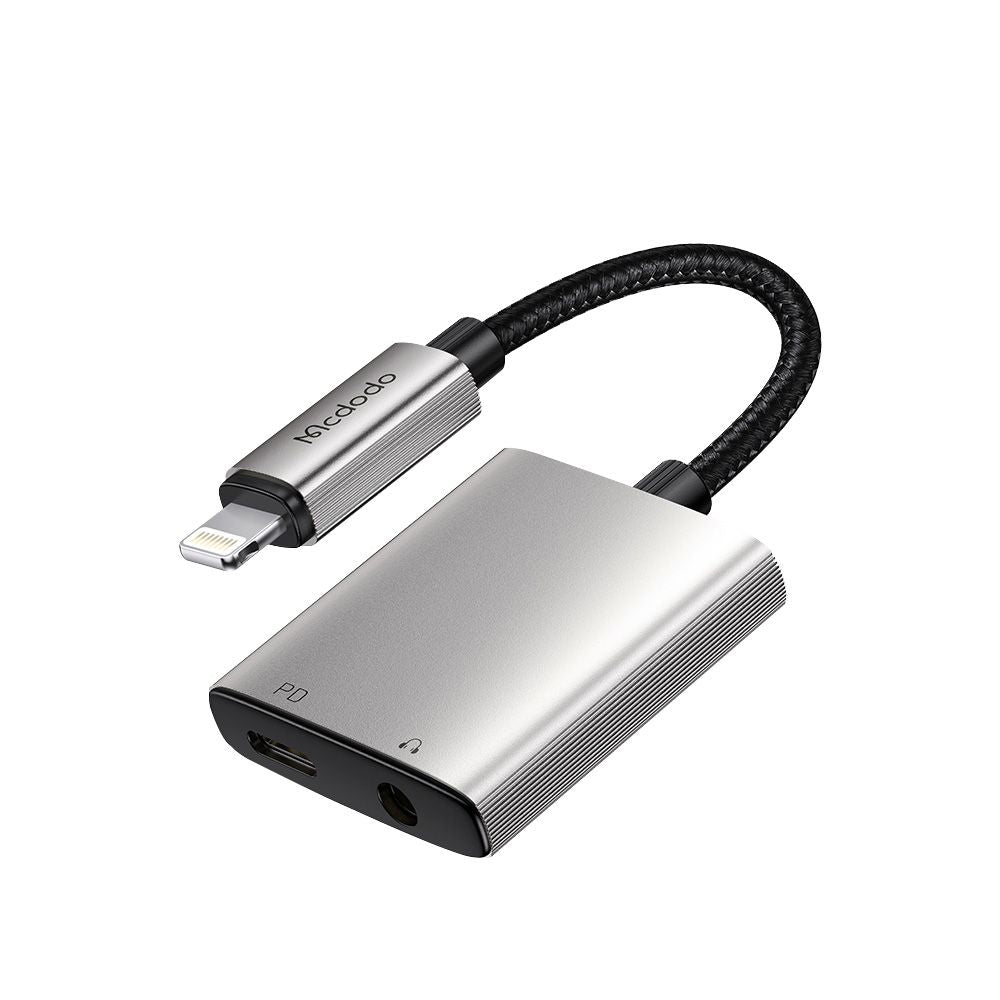 Mcdodo 2 in 1 iPhone Dual Port Splitter Lightning To 3.5mm