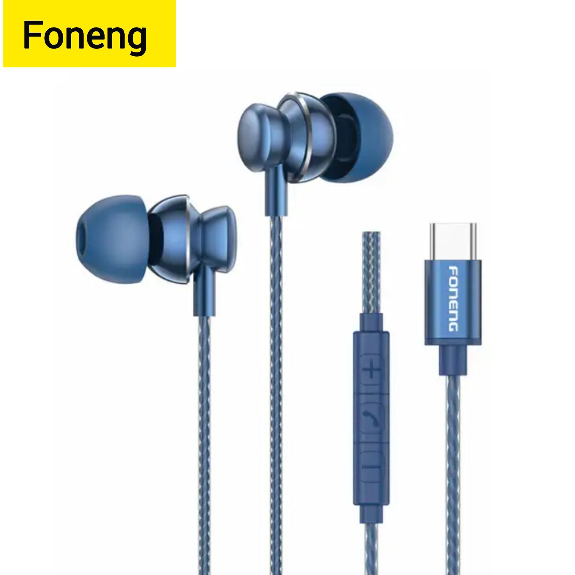 💯 Original FONENG Gaming In-ear Heavy Bass Earphone Type C Handfree